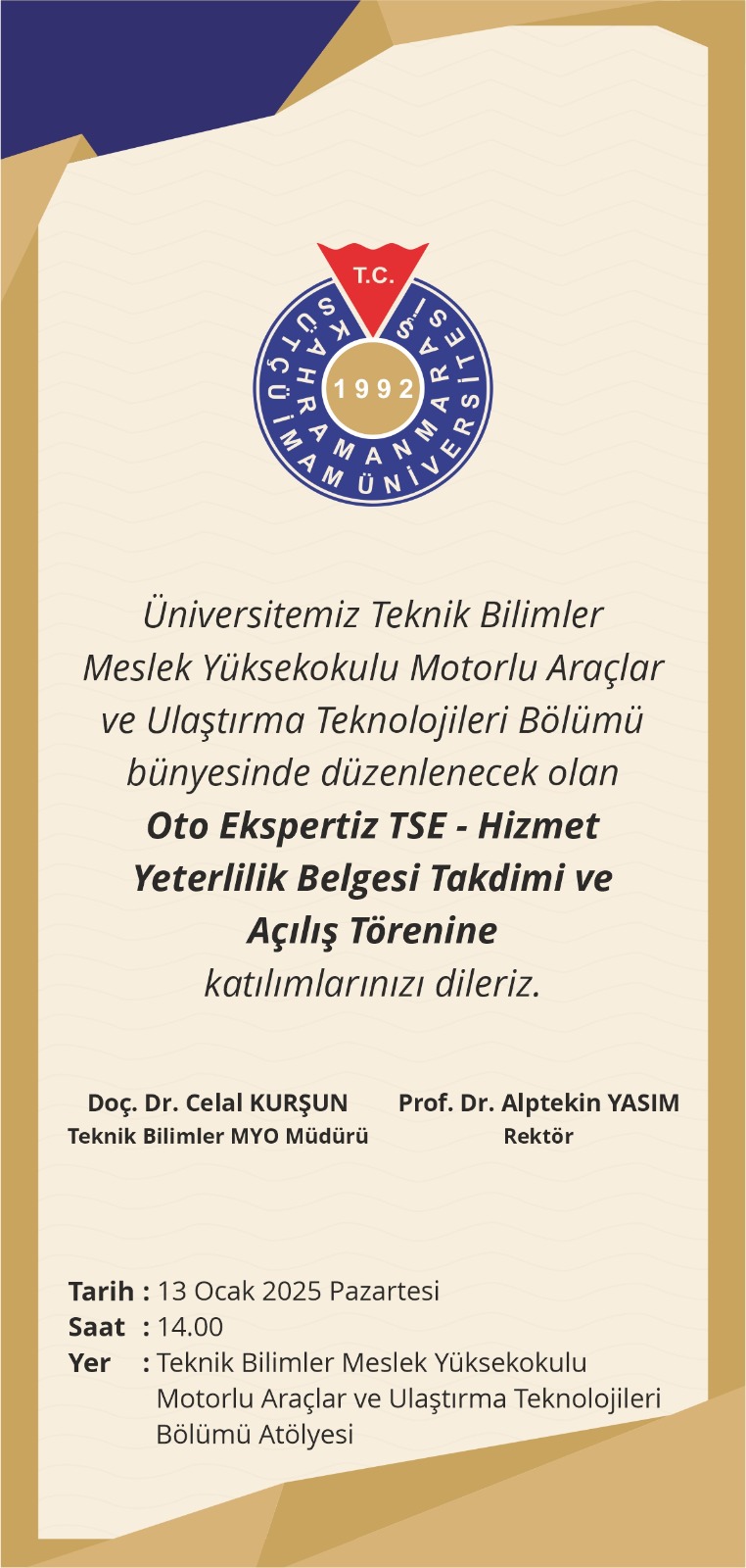 Oto Ekspertiz TSE-Hizmet Yeterililik Belgesi Takdimi ve Açılış Porogramı